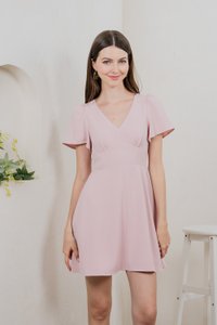 Kalisee Empire Waist Dress In Pink (L)