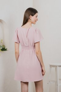Kalisee Empire Waist Dress In Pink (L)