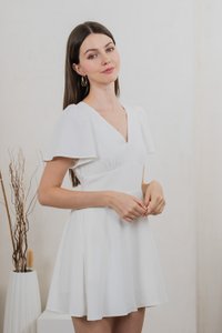 Denby Empire Waist Romper In White