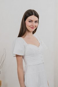 Perla Pintuck Eyelet Maxi Dress In White