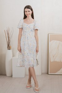 Symphony Floral Sweetheart Midi Dress (XS)