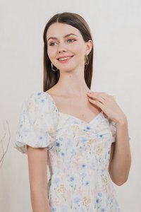 Symphony Floral Sweetheart Midi Dress (XS)