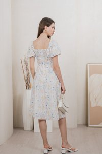 Symphony Floral Sweetheart Midi Dress (XS)