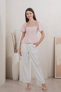 Prudence Flare Sleeve Top In Light Pink (XS)