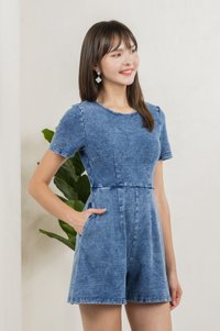 Rain Denim Romper (XS)