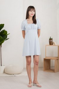 Winslet Ruched Dress In Blue