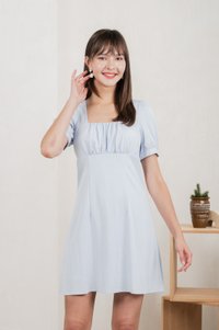 Winslet Ruched Dress In Blue