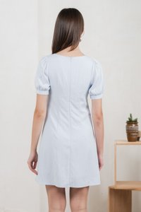 Winslet Ruched Dress In Blue