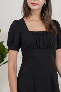 Winslet Ruched Dress In Black (XS)