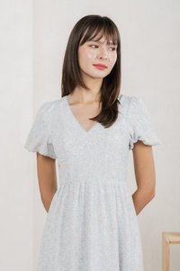 Camelia Floral Empire Waist Midi Dress(XL)