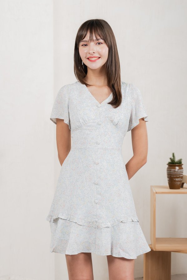 Camelia Floral Ruffle Dress (XS)