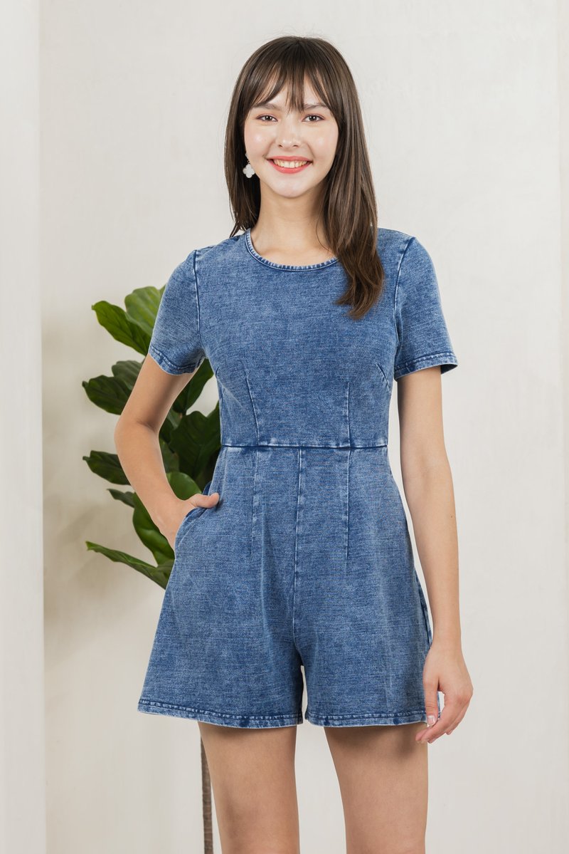 Rain Denim Romper (XS)