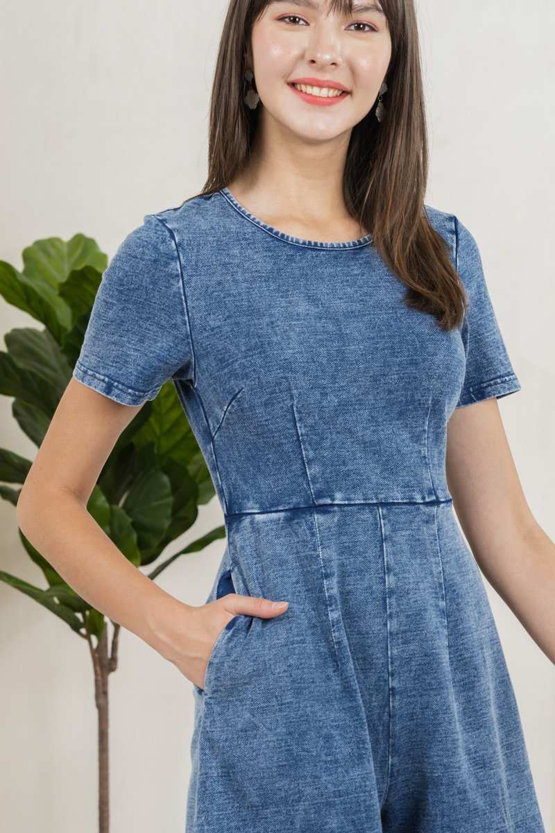 Rain Denim Romper (XS)