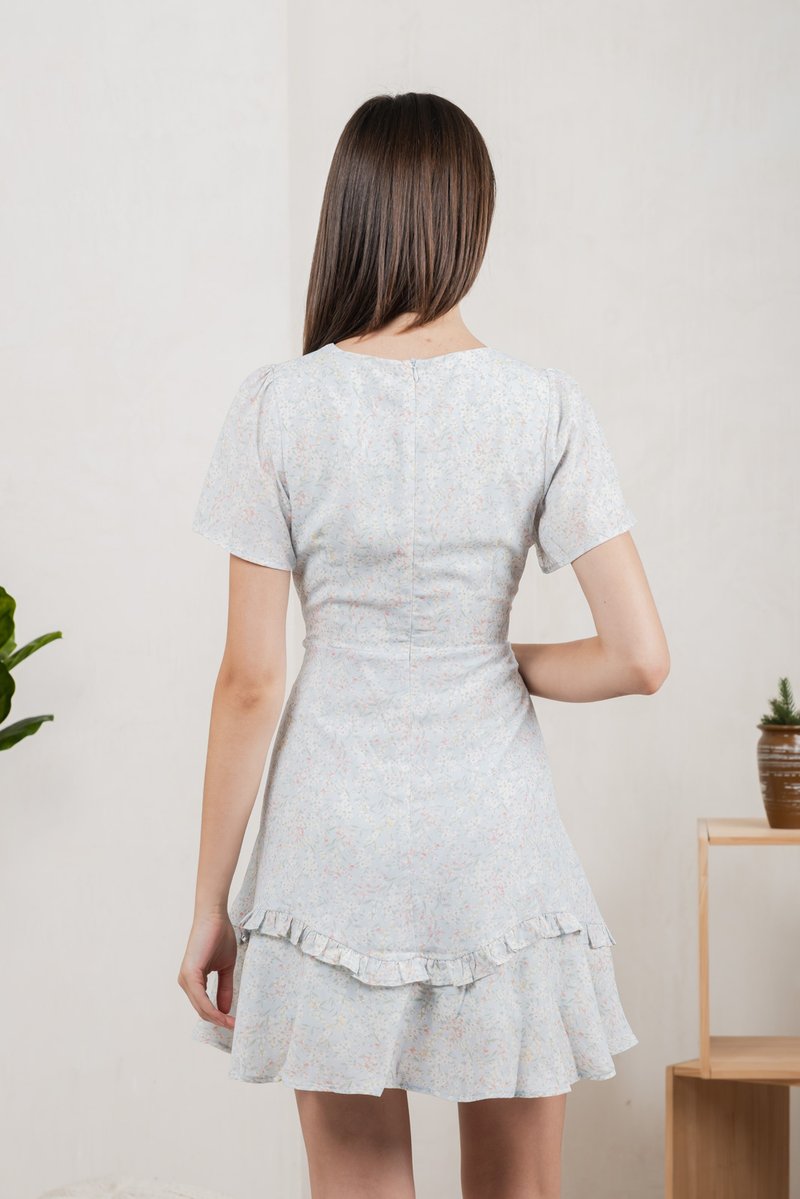 Camelia Floral Ruffle Dress (XS)