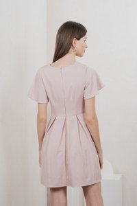 Milica Pleated Sleeve Dress In Pink