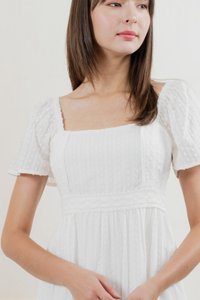 Saskia Crochet Midi Dress In White (XL)