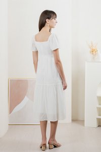 Saskia Crochet Midi Dress In White (XL)