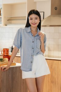 Brigitta Denim Button Shirt (XXL)