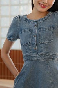 Pris Buttons Pocket Denim Dress