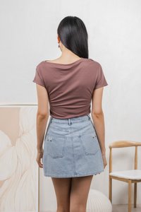 Colette Wild Roses Denim Skort In Light Wash (XS)