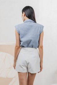 Daisie Denim Cap Sleeves Shirt
