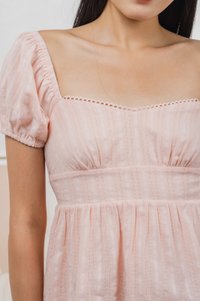 Ethel Broderie Top In Pink