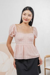 Ethel Broderie Top In Pink