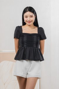 Collins Crochet Top In Black