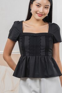 Collins Crochet Top In Black