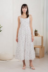 Millis Eyelet Camisole Maxi Dress In White