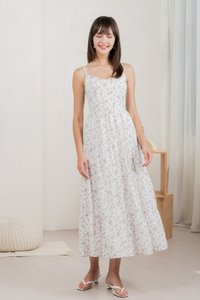 Millis Eyelet Camisole Maxi Dress In White