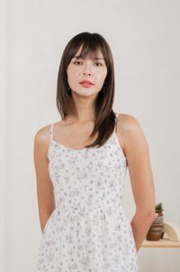 Millis Eyelet Camisole Maxi Dress In White