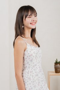 Millis Eyelet Camisole Maxi Dress In White