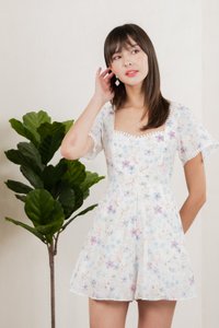 Claudia Sweet Blossoms Romper In White