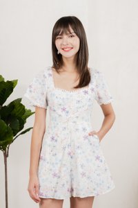 Claudia Sweet Blossoms Romper In White