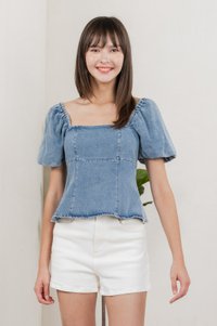 Ulysses Denim Panelled Top