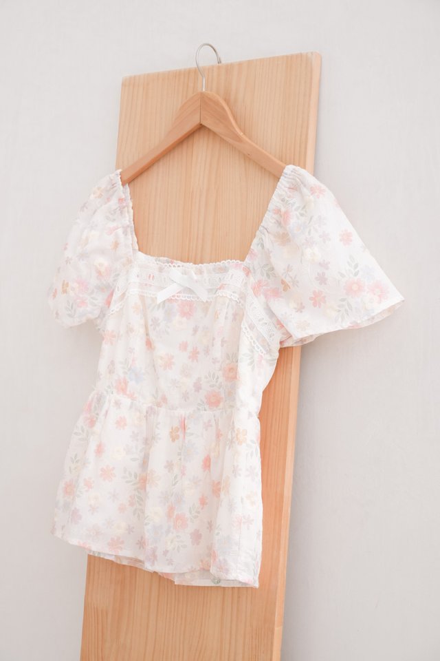 Beth Embroidery Ribbon Top