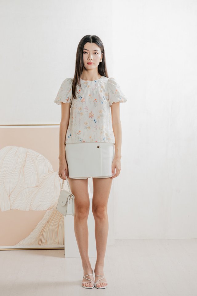 Francine Floral Eyelet Top