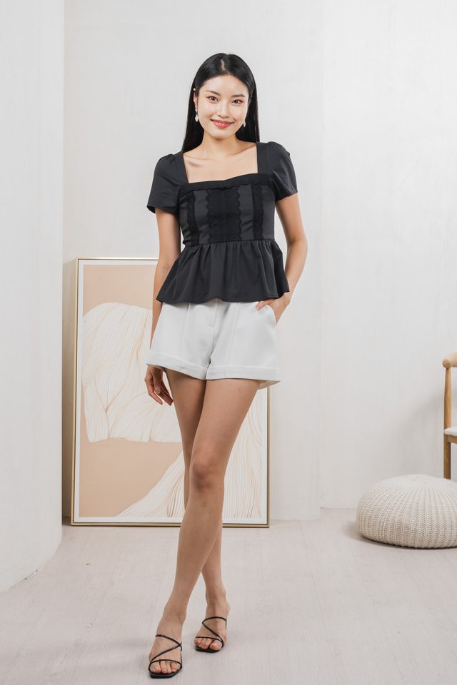 Collins Crochet Top In Black