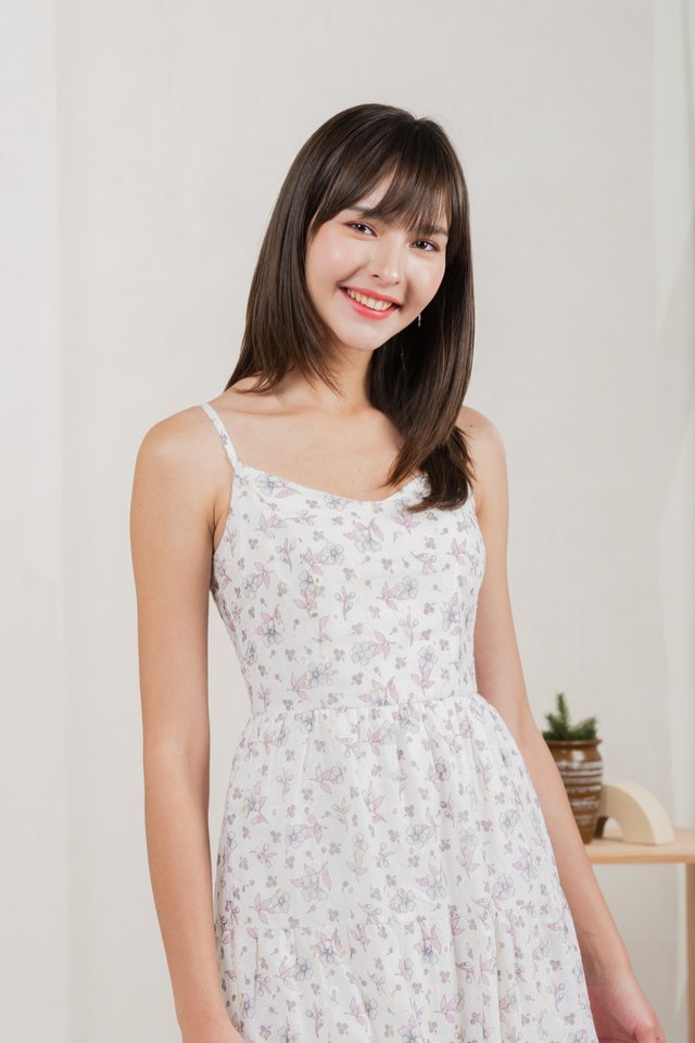 Millis Eyelet Camisole Maxi Dress In White