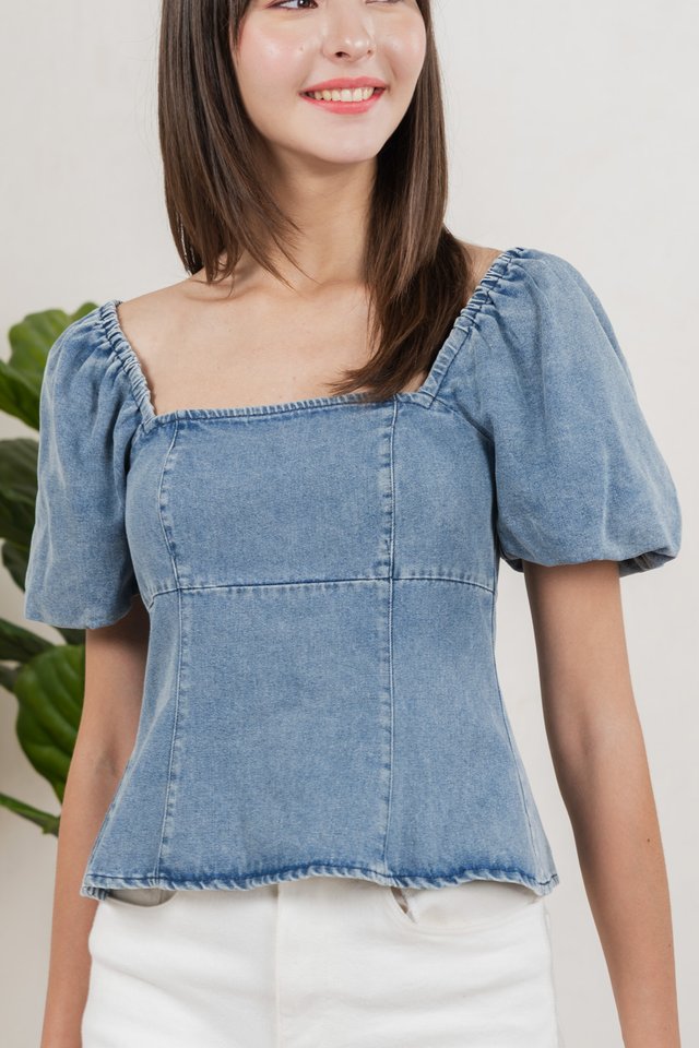 Ulysses Denim Panelled Top