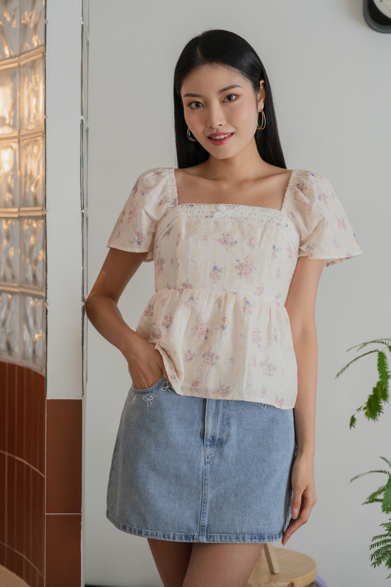 Empath Embroidery Ribbon Top