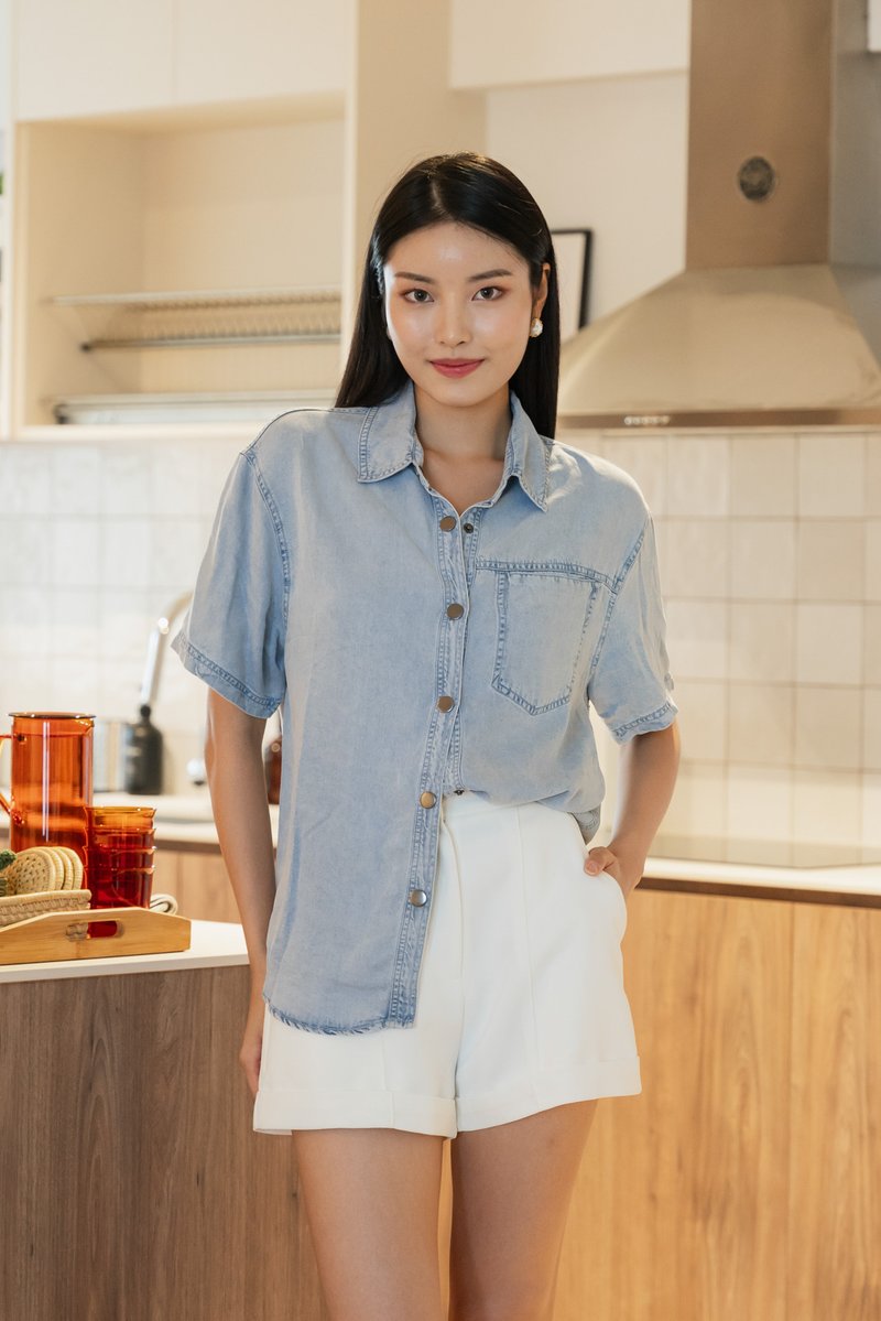 Brigitta Denim Button Shirt (XXL)