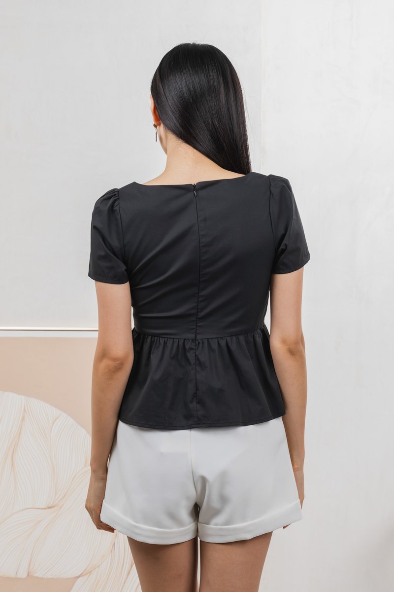 Collins Crochet Top In Black