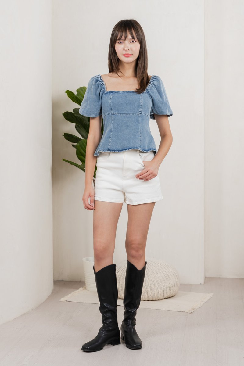 Ulysses Denim Panelled Top