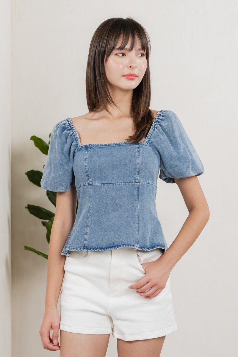 Ulysses Denim Panelled Top