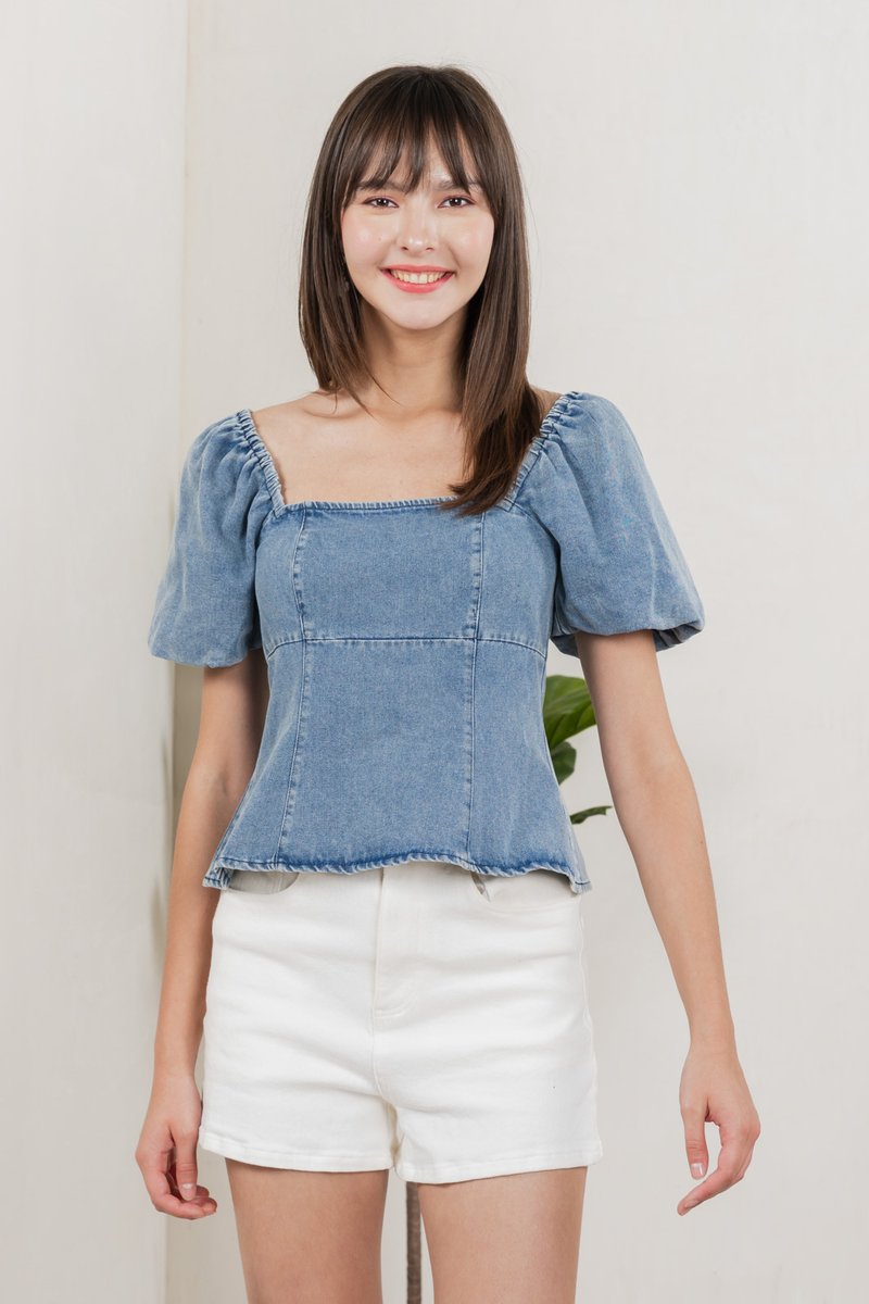 Ulysses Denim Panelled Top