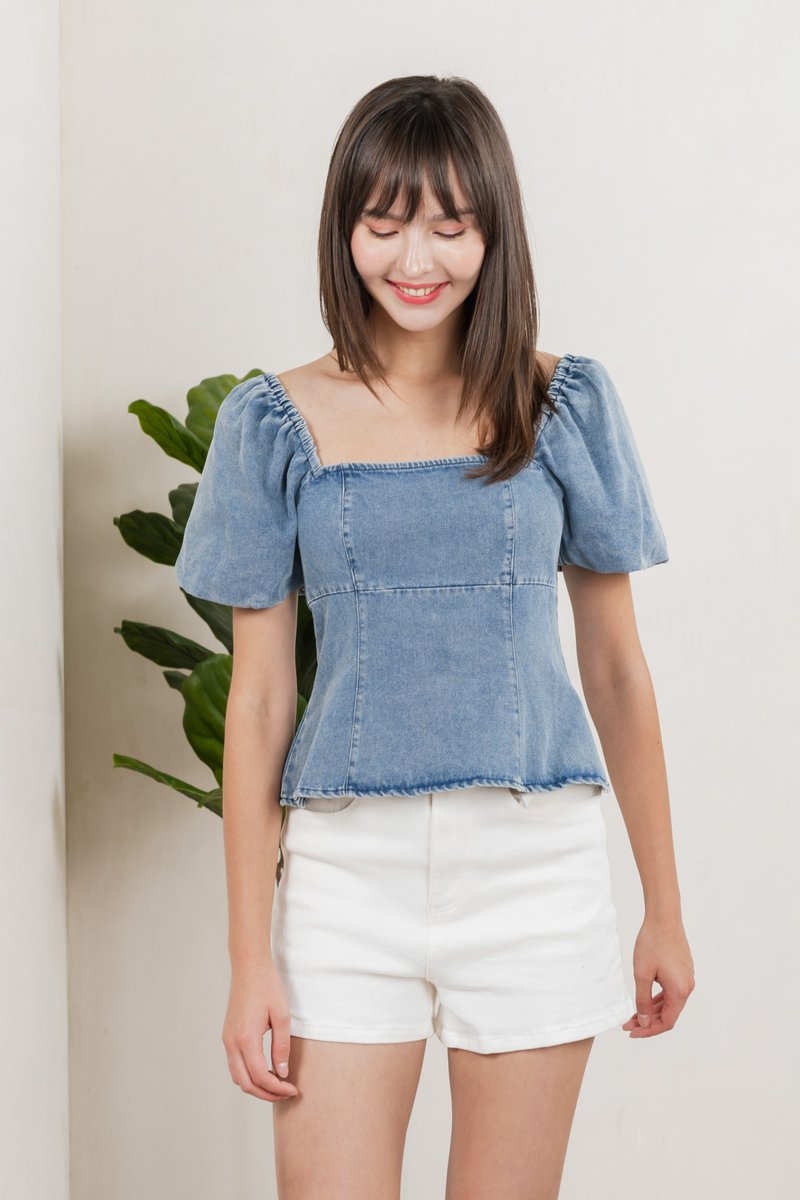 Ulysses Denim Panelled Top