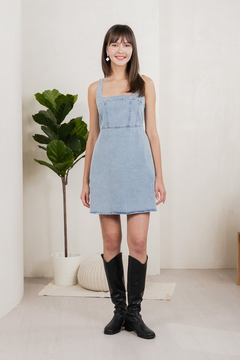 Lisbeth Denim Panel Dress