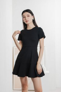 Ciela Cotton Dropwaist Dress In Black